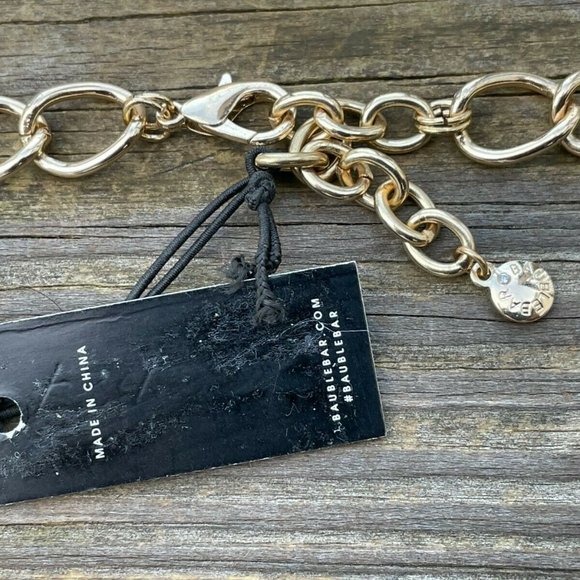 Baublebar Women Necklace Rope Chunky Statement Gold Tone Necklace Jewelry - Picture 5 of 9